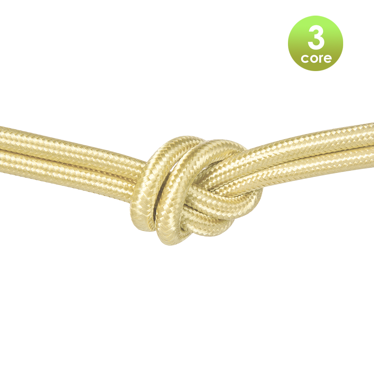 Tangla lighting - TLCB01001SV - 3c - Fabric cable 3 core - in glossy flex